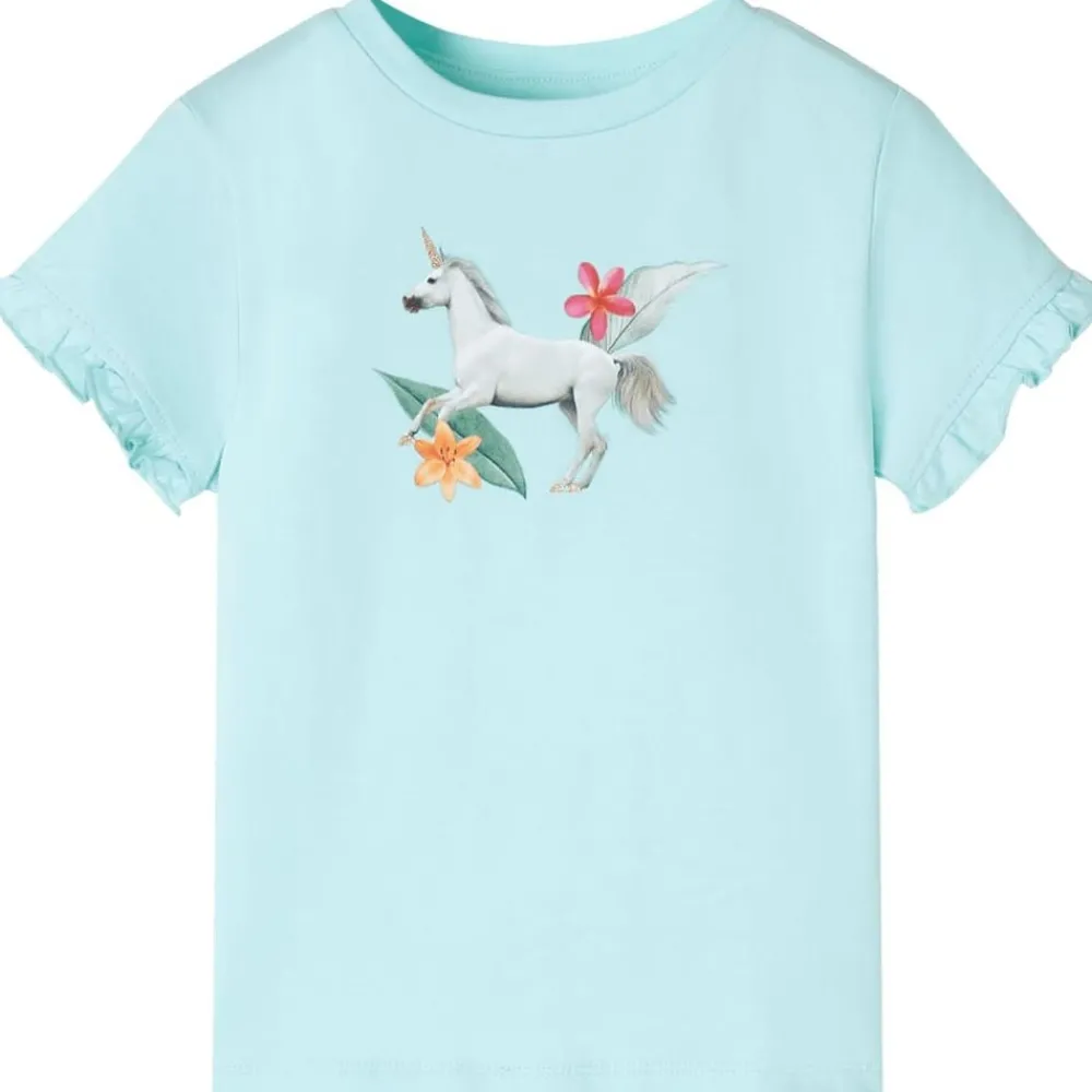 Kindershirt met korte mouwen 104 lichtzeeblauw>vidaXL Best