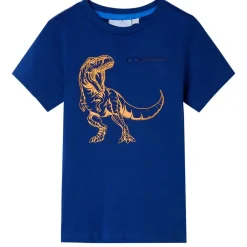 Kleding & Accessoires*vidaXL Kindershirt met korte mouwen 104 donker Blauw