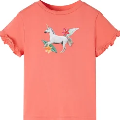 Kleding & Accessoires*vidaXL Kindershirt met korte mouwen 104 kleurig Koraal