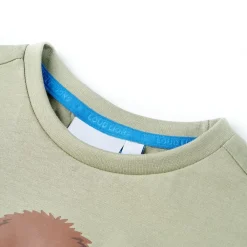 Kleding & Accessoires*vidaXL Kindershirt met korte mouwen 116 lichtkleurig Kaki