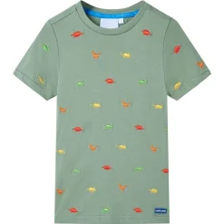 Kindershirt met korte mouwen 104 kakikleurig>vidaXL Discount