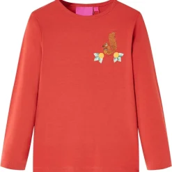 Kleding & Accessoires*vidaXL Kindershirt met lange mouwen 92 bruin Rood