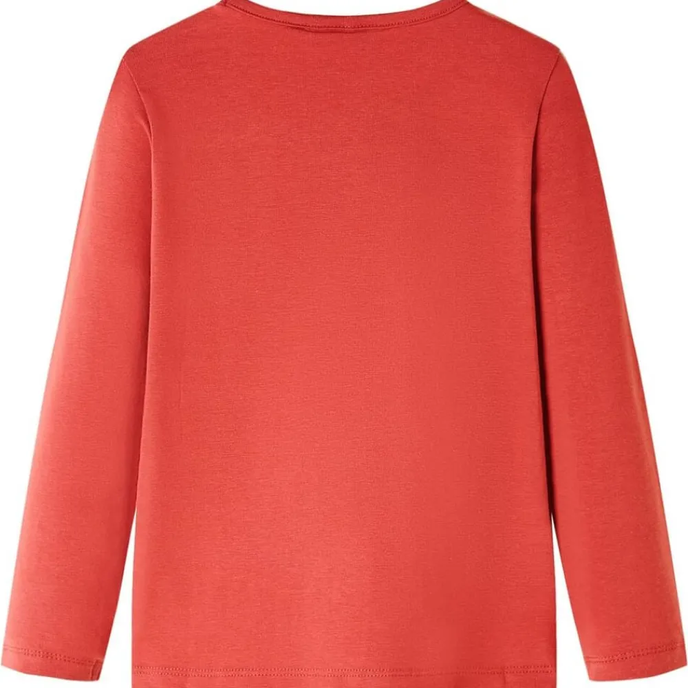 Kleding & Accessoires*vidaXL Kindershirt met lange mouwen 92 bruin Rood