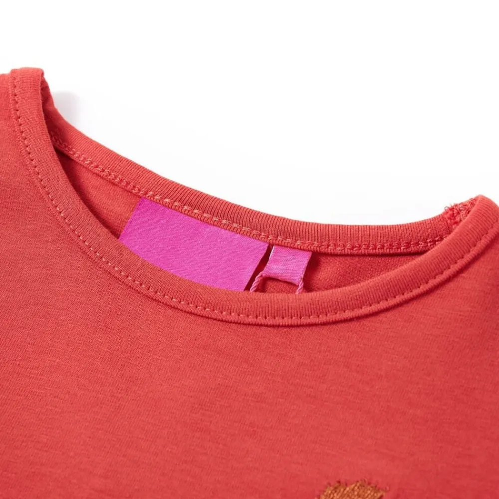 Kleding & Accessoires*vidaXL Kindershirt met lange mouwen 92 bruin Rood