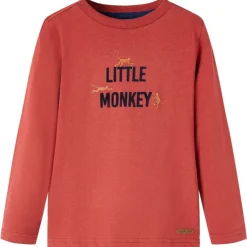 Kleding & Accessoires*vidaXL Kindershirt met lange mouwen 92 bruin Rood