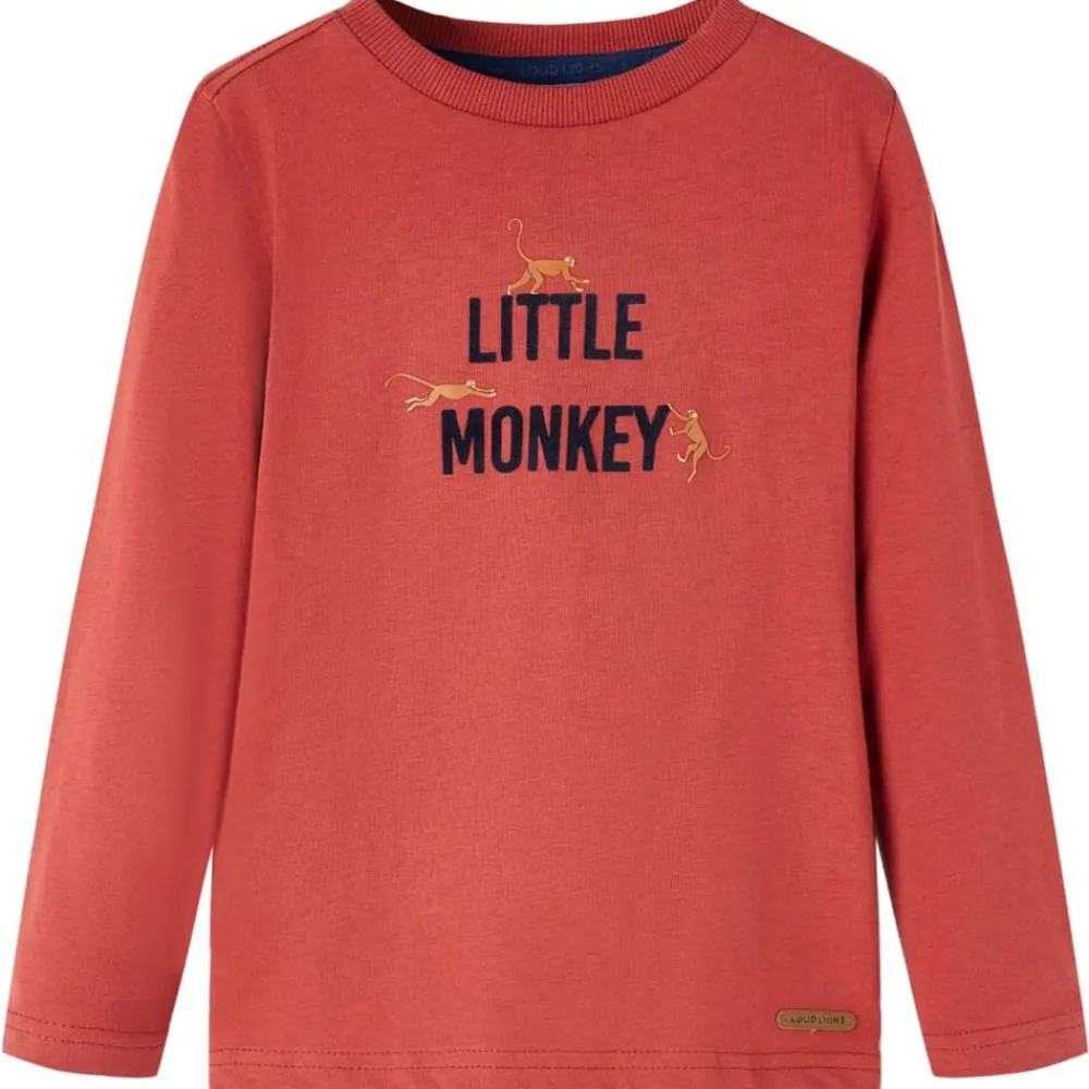 Kleding & Accessoires*vidaXL Kindershirt met lange mouwen 92 bruin Rood