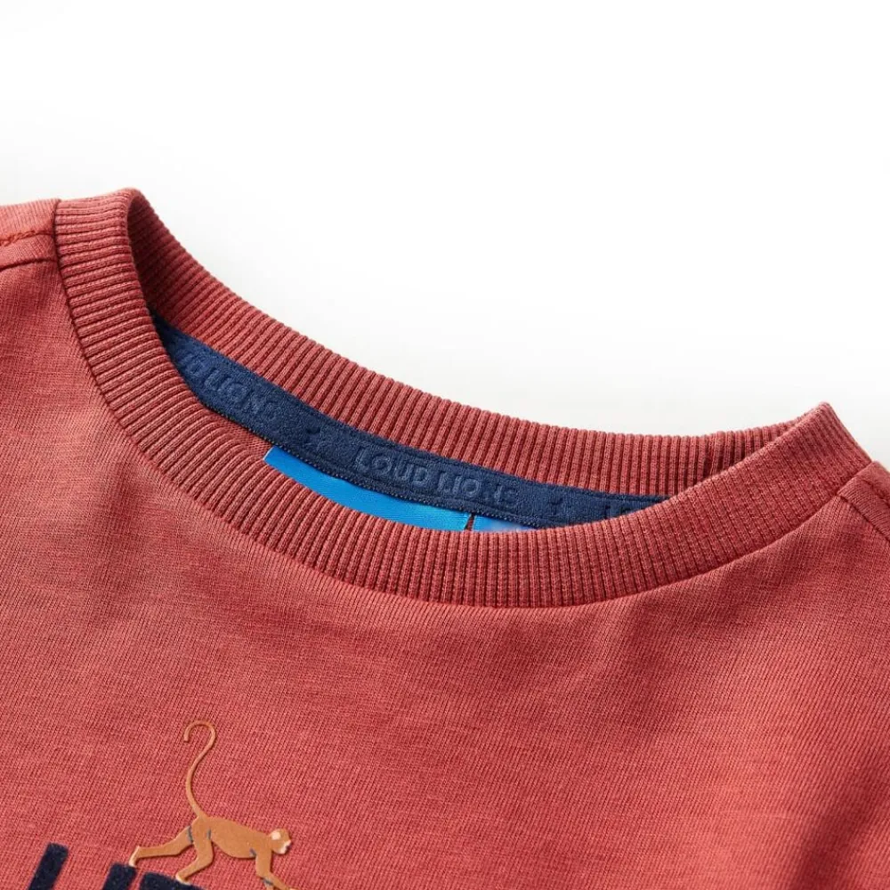 Kleding & Accessoires*vidaXL Kindershirt met lange mouwen 92 bruin Rood