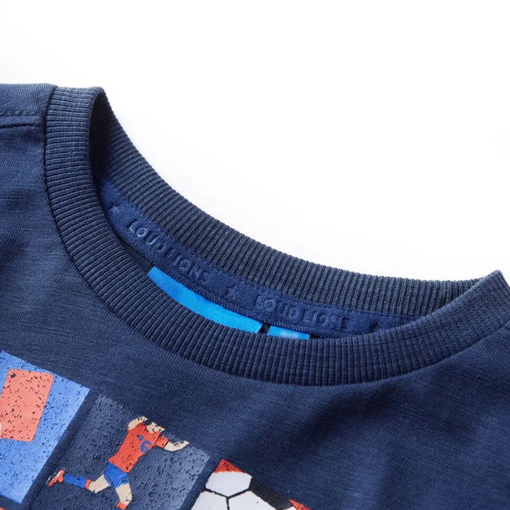 Kindershirt met lange mouwen 104 gemêleerd marineblauw>vidaXL Hot