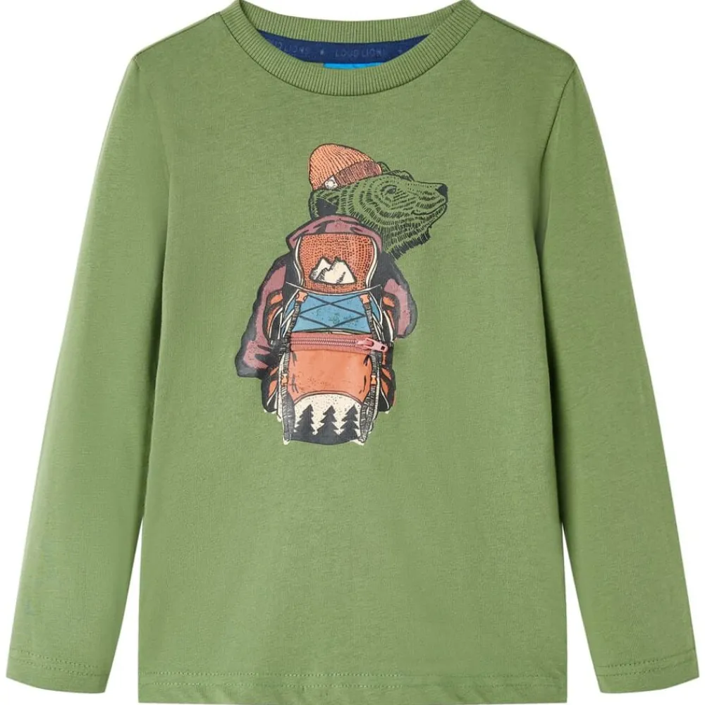 Kleding & Accessoires*vidaXL Kindershirt met lange mouwen 104 lichtkleurig Kaki