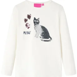 Kleding & Accessoires*vidaXL Kindershirt met lange mouwen 104 Ecru