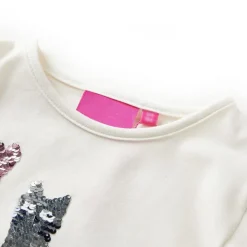 Kleding & Accessoires*vidaXL Kindershirt met lange mouwen 104 Ecru