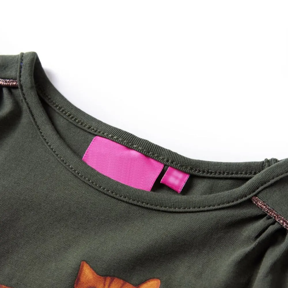 Kleding & Accessoires*vidaXL Kindershirt met lange mouwen 92 kleurig Kaki