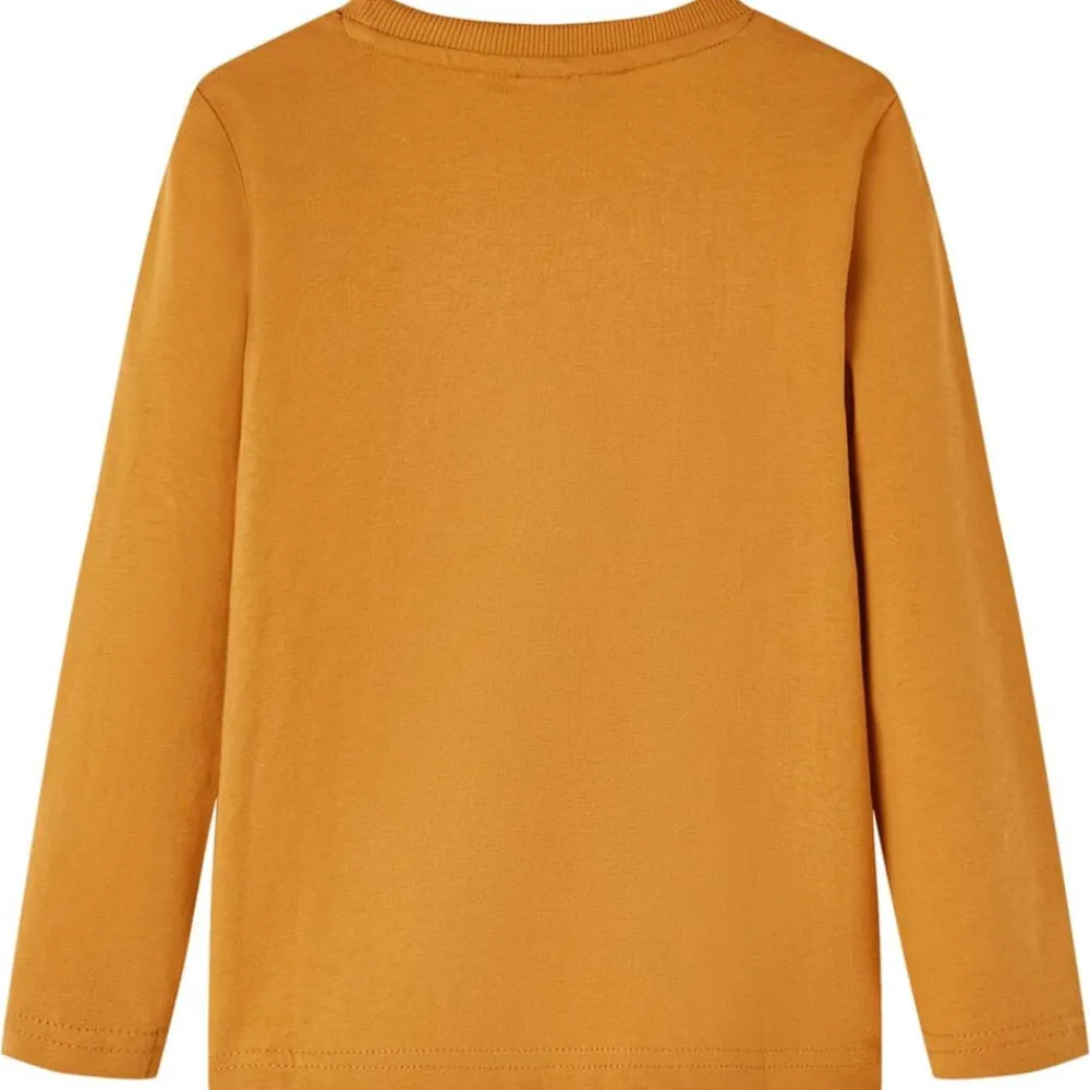 Kindershirt met lange mouwen 104 donkerokerkleurig>vidaXL Online