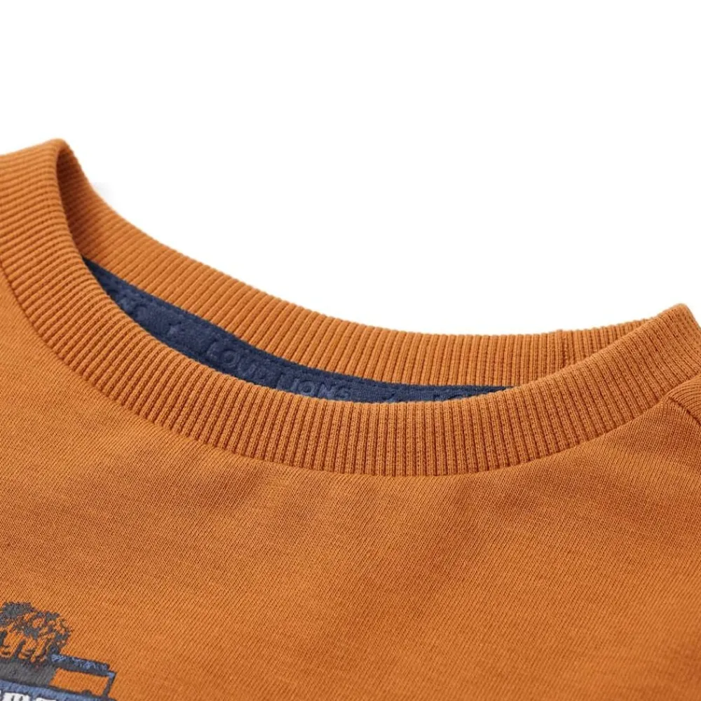 Kleding & Accessoires*vidaXL Kindershirt met lange mouwen 92 donkerokerkleurig