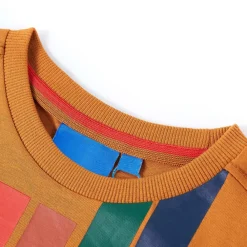 Kleding & Accessoires*vidaXL Kindershirt met lange mouwen 104 donkerkleurig Oker