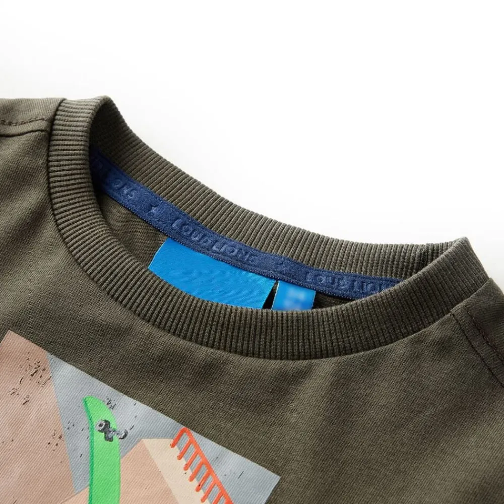 Kleding & Accessoires*vidaXL Kindershirt met lange mouwen 104 kakikleurig