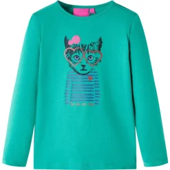 Kleding & Accessoires*vidaXL Kindershirt met lange mouwen 104 felgroen Heldergroen