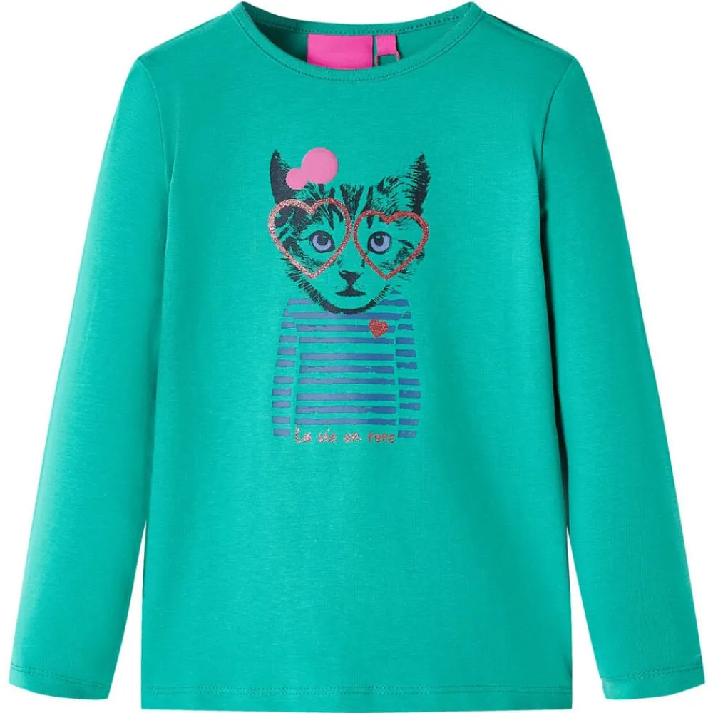 Kleding & Accessoires*vidaXL Kindershirt met lange mouwen 104 felgroen Heldergroen