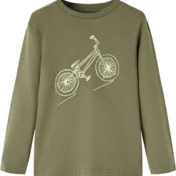 Kindershirt met lange mouwen 92 kakikleurig>vidaXL Sale