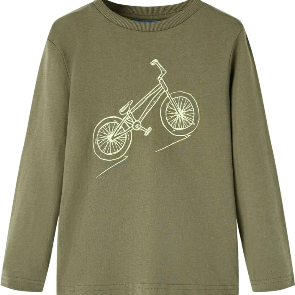 Kindershirt met lange mouwen 92 kakikleurig>vidaXL Sale