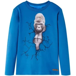 Kindershirt met lange mouwen 104 petrol>vidaXL Outlet