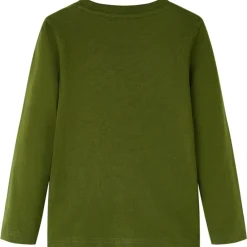 Kleding & Accessoires*vidaXL Kindershirt met lange mouwen 104 donkerkleurig Kaki