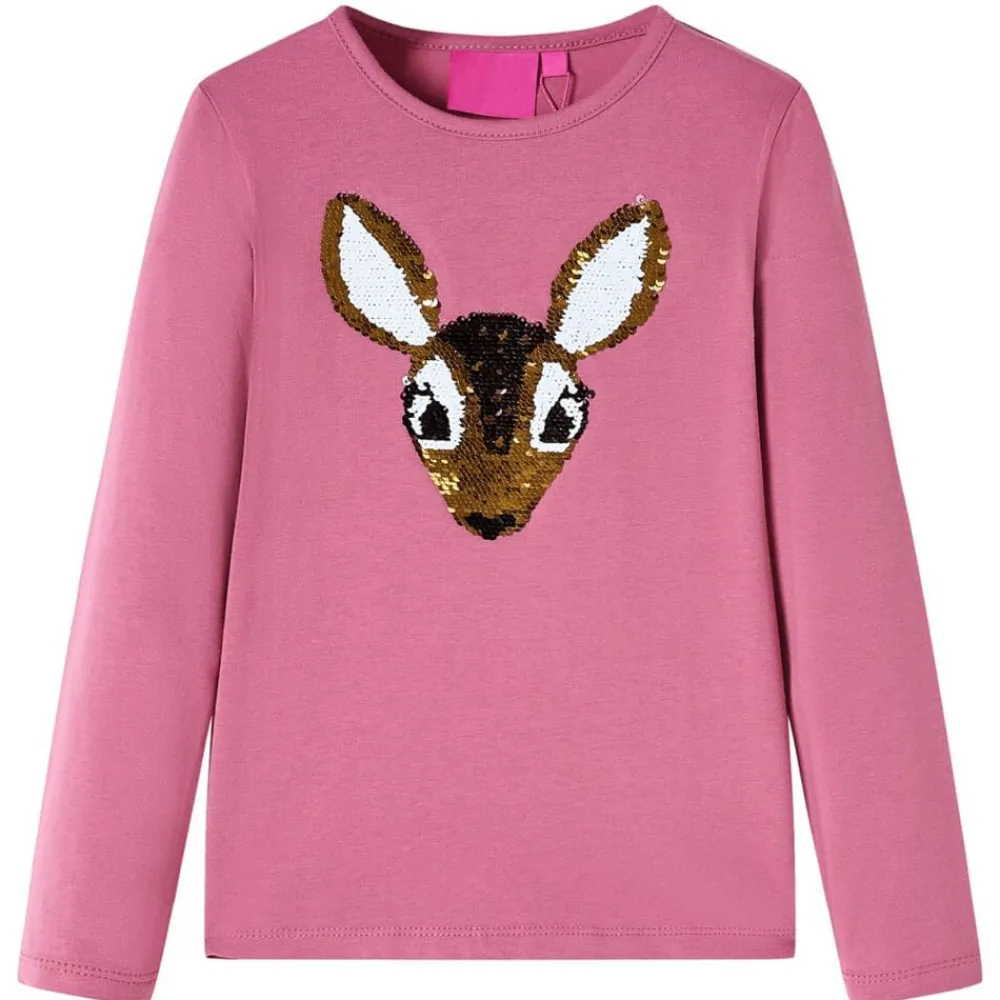 Kleding & Accessoires*vidaXL Kindershirt met lange mouwen 92 frambozenkleurig Framboos