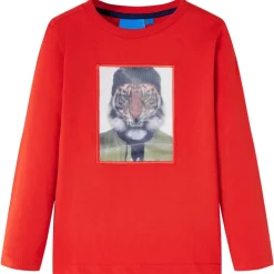 Kleding & Accessoires*vidaXL Kindershirt met lange mouwen 128 Rood
