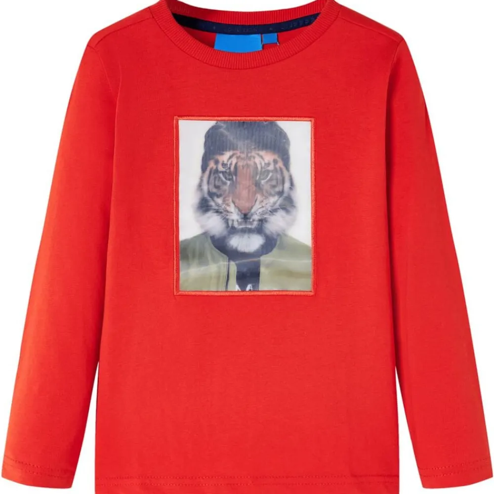 Kleding & Accessoires*vidaXL Kindershirt met lange mouwen 128 Rood