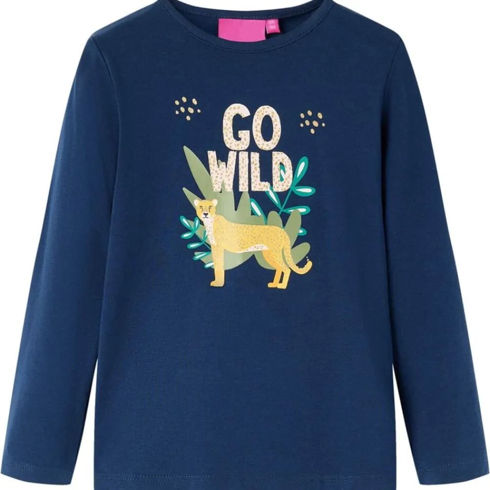 Kleding & Accessoires*vidaXL Kindershirt met lange mouwen 128 Marineblauw