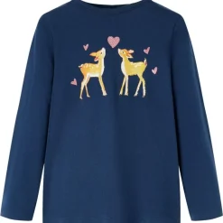 Kleding & Accessoires*vidaXL Kindershirt met lange mouwen 92 Marineblauw