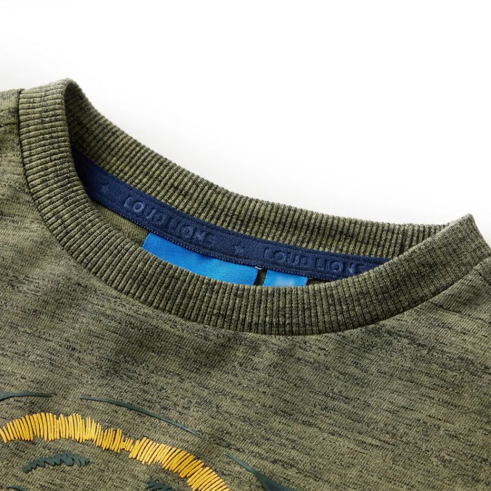 Kleding & Accessoires*vidaXL Kindershirt met lange mouwen 104 gemêleerd kleurig Kaki