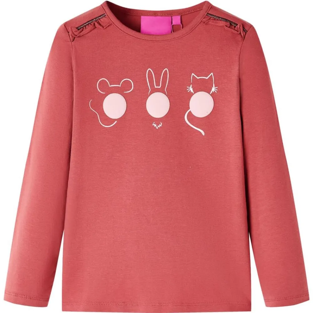 Kindershirt met lange mouwen 104 bruin>vidaXL Best