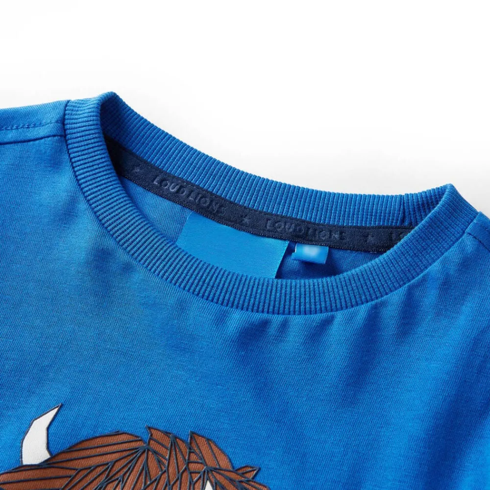 Kindershirt met lange mouwen 116 kobalt>vidaXL Outlet