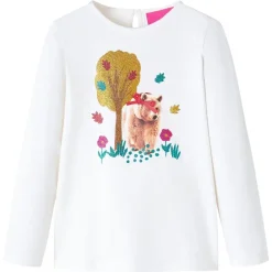 Kleding & Accessoires*vidaXL Kindershirt met lange mouwen 116 Ecru
