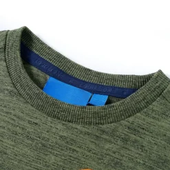 Kindershirt met lange mouwen 104 gemêleerd kakikleurig><noscript><img width=