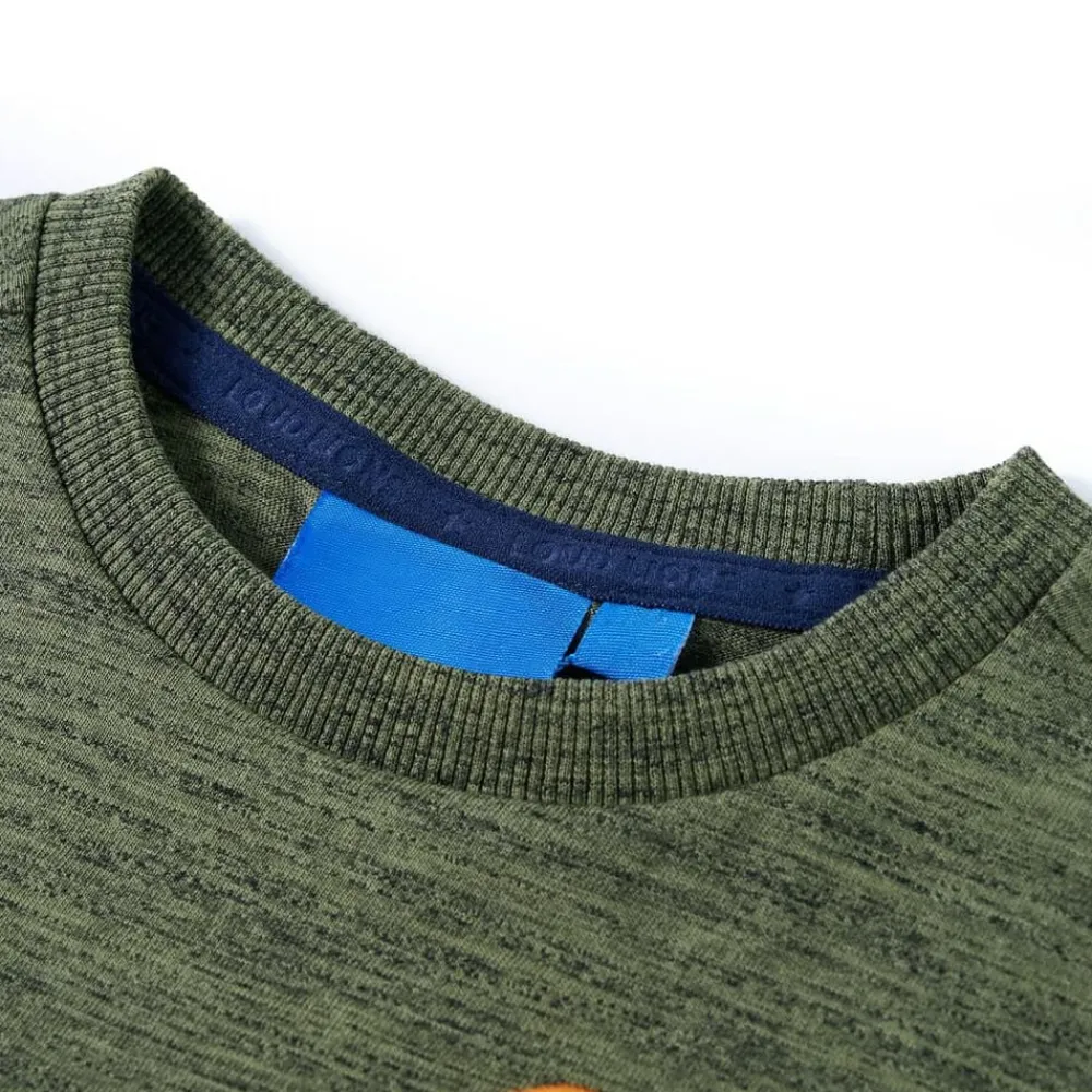 Kindershirt met lange mouwen 104 gemêleerd kakikleurig>vidaXL Hot