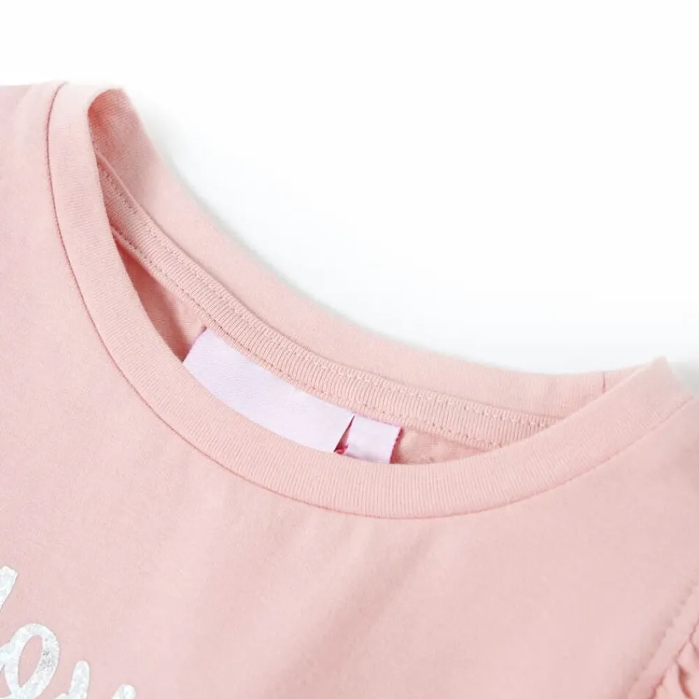 Kleding & Accessoires*vidaXL Kindershirt met ruches aan de mouwen 104 lichtroze