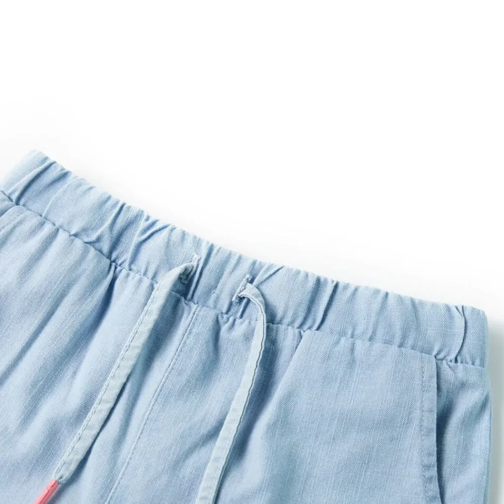 Kindershorts 92 zachtdenimblauw>vidaXL