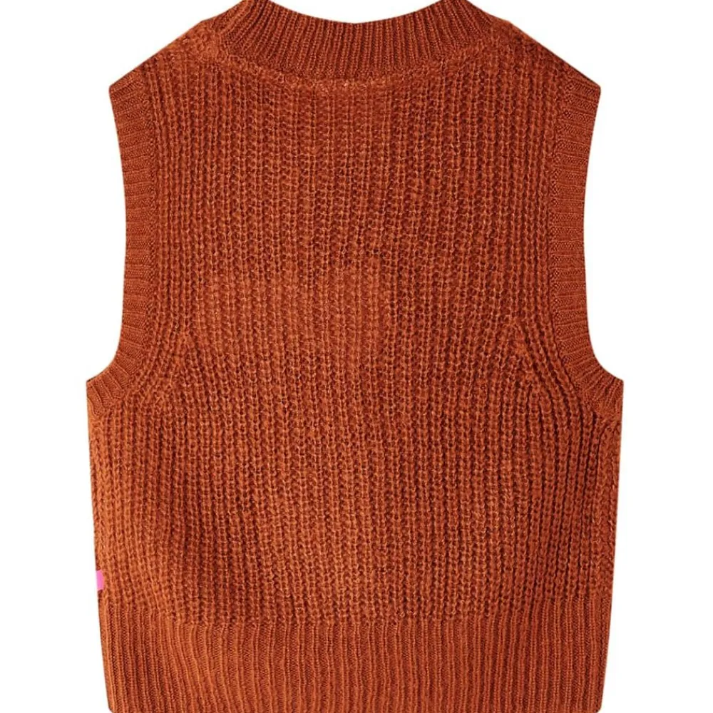 Kleding & Accessoires*vidaXL Kinderspencer gebreid 92 cognackleurig