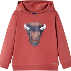Kindertrui met capuchon 104 roodbruin>vidaXL Best