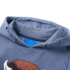 Kleding & Accessoires*vidaXL Kindertrui met capuchon 104 gemêleerd blauw