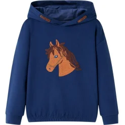 Kleding & Accessoires*vidaXL Kindertrui met capuchon 92 Marineblauw