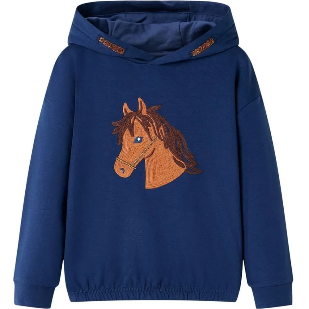 Kleding & Accessoires*vidaXL Kindertrui met capuchon 92 Marineblauw