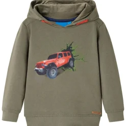 Kleding & Accessoires*vidaXL Kindertrui met capuchon 104 kakikleurig