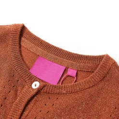 Kleding & Accessoires*vidaXL Kindervest gebreid 92 kleurig Cognac