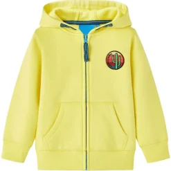 Kleding & Accessoires*vidaXL Kindervest met capuchon en rits 92 lichtgeel