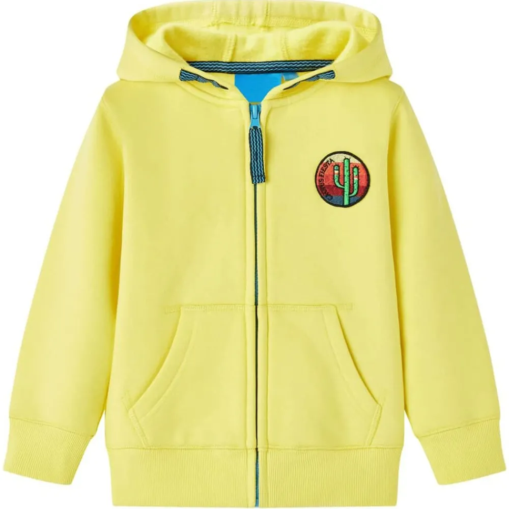 Kleding & Accessoires*vidaXL Kindervest met capuchon en rits 92 lichtgeel