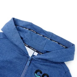 Kleding & Accessoires*vidaXL Kindervest met capuchon en rits 92 gemêleerd donker Blauw