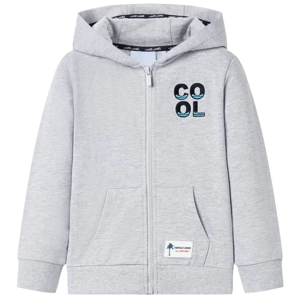 Kleding & Accessoires*vidaXL Kindervest met capuchon en rits 92 Grijs